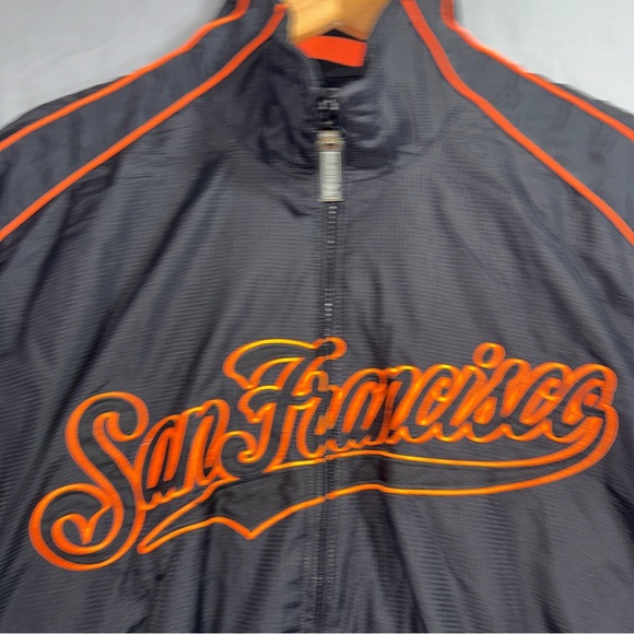 San Francisco Giants Jacket Mens Large Black MLB Baseball Majestic Authentic - Picture 3 of 9